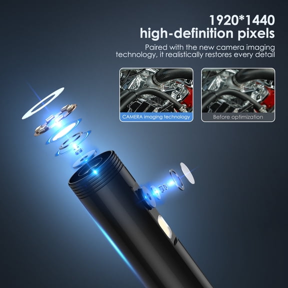 Industrial ,1920*1440 Camera Ip67 Waterproof 6 1 Led Camera Android Ios Waterproof Video Type-c Pipe Type-c To Ios Snake Cable Borescope With Dual Camera With 1920 Wifi