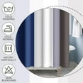 thumbnail image 4 of Blue and Gray Texture Shower Curtain Fashion Striped Creative Design Gray Minimalism Decorative Artistical Shower Curtains for Home Bathtubs Bath Polyester Waterproof with Hooks 84x72 Inches, 4 of 6
