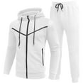 thumbnail image 4 of Stamzod Track Suits for Men Set Men's Suits Plus Size Hooded Men Sweatsuits Sets Long Sleeve Zipper Jacket And Pants Jogging Suits, 4 of 5