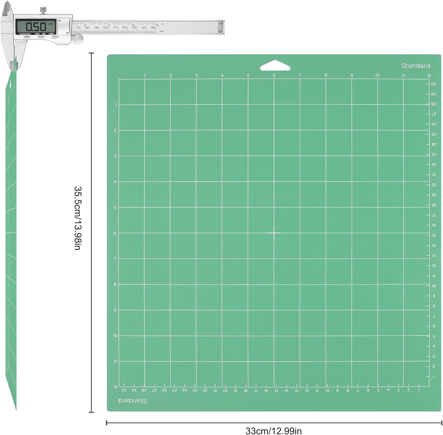 Cutting Mat for Cricut Maker 3/Maker/Explore 3/Air 2/Air/One,Sticky Quilting Cutting Mats Compatible with Cricut Machines (12X12in (10 pcs Standard Grip))