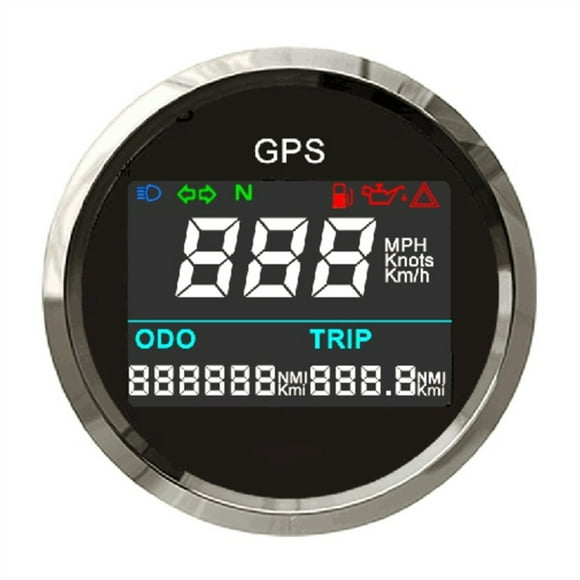 Digital 52mm GPS Speedometer Odometer 316 Stainless Steel Adjustable Speed Gauge 0~999 Mph Knots Km/h For Car Motorcycle Boat ,Wide Applicability