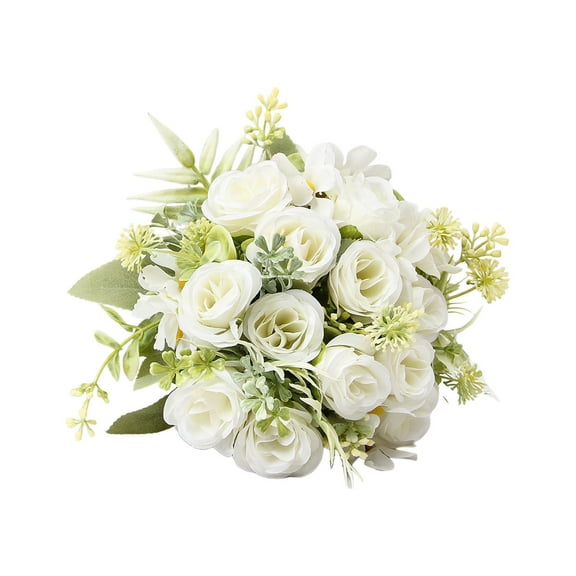 Simulated Rose Home Decoration Bundle Multicolor Ambiance Decor, Plastic Silk Flowers for Living Room, Bedroom, Event Display, and Bookshelf Decoration