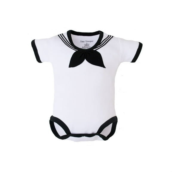 WHITE SAILOR INFANT BODYSUIT