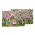 thumbnail image 3 of S4Sassy Pink Tropical Leaves & Floral Printed Dining Room Reversible Tablemats With Napkins set, 3 of 3