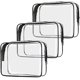 thumbnail image 1 of Kunmingshisd Toys Paquete de 3 bolsas de viaje transparentes para artículos de tocador, organizador de bolsas de cosméticos de maquillaje de tamaño de cuarto de galón para accesorios de viaje para muj, 1 of 4