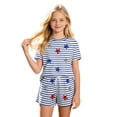 thumbnail image 2 of Heydday Kids 4th of July Outfit 2 Piece Set for Girls Boys American Flag Shirt and Shorts Patriotic USA 250 Anniversary(Blue/2-3 Years), 2 of 5
