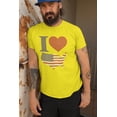 thumbnail image 2 of 4th of July I Heart Love America Halftone Mens T Shirt, 2 of 5