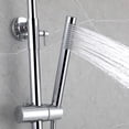 thumbnail image 6 of Exposed Shower System with Rainfall Head Handheld Spray and Tub Spout, Height Adjustable Solid Brass 3-Functions Wall Mounted Outdoor  Complete Shower System, Chrome, 6 of 14