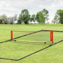 Resenkos 10ft Portable Multi-Sport Net for Soccer Tennis, Pickleball & Badminton with Storage Bag - Black/Red