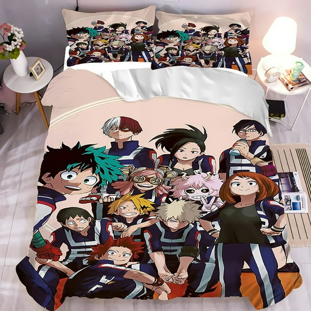 PCS My Hero Academia Anime Bedding Bed Set Twin Full Queen King Size