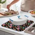 thumbnail image 2 of Pioneer Flower Floral Print Pattern Kitchen Dish Drying Mat 1 Pack, Ultra Absorbent Microfiber Drainer Mat, 16"x18", 2 of 6