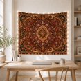 thumbnail image 5 of Terracotta Star Medallion Pattern Tapestry Wall Hanging, 5 of 7