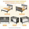 thumbnail image 5 of SESSLIFE 5-In-1 Convertible Crib, Black Baby Bed, Converts from Baby Crib to Toddler Bed, Fits Standard Full-Size Crib Mattress(Not Included), 5 of 10