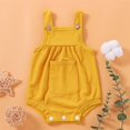 thumbnail image 2 of LNGOOR Baby Girl Boy Clothes Newborn Infant Romper Long Sleeve Ruffled Zipper Knitted Bodysuit Solid Color Pit Strip Tie Dye Jumpsuit, 2 of 9