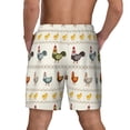 thumbnail image 2 of Lsque Mens Swim Trunks Funny Chicken Pattern - Bathing Suit Compression Liner - Beach Swim Shorts Swimwear - (S-3XL) - Stretch Quick Dry -X-Large, 2 of 9