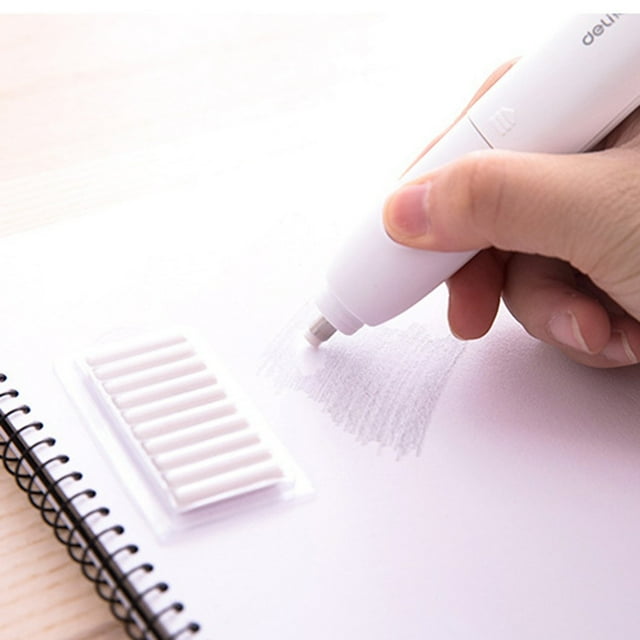 Iumwxz stationary Eraser With 10pcs Rubber Stationery Gift Erasers School Supplies Office supplies White Plastic hometrends