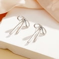 thumbnail image 3 of 100Fens Fashion Bow Earrings For Women Lightweight Bow Earrings For Women s Bow Earrings Ribbon Earrings Tassel Earrings For Wedding Stat, 3 of 6