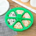 thumbnail image 3 of DIY Triangle Sushi Mold, Food Grade BPA free Onigiri Maker Onigiri Rice Mold, Make Up To 6 Sushi Rice Balls at Once Easily and Quickly, 3 of 6