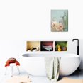 thumbnail image 6 of Elegant Bathroom Decor Wall Art 12X16inch Farmhouse Flower Pictures with Pink Poppy Vase & Bath Towel on Blue-White Canvas Prints, Framed Artwork Perfect for Bedroom Enhancement, 6 of 7