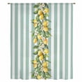 thumbnail image 2 of Aqua Stripes Lemon Sheer Curtains 54 Inches Long, Spring Botanical Plant Vertical Line Light Filering Curtains, Breathable Simi Curtain Privacy Drapes for Kitchen Bathroom Small Window Treatment, 2 of 9