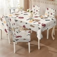 thumbnail image 2 of TSOVTHRID Coffee Bean Pot Heart Print 5 Pcs Chair Covers and Tablecloth Set Removable Washable Table Cover and Chair Seat Slipcover for Home Hotel Dining Room Banquet, 2 of 7