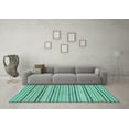 thumbnail image 3 of Ahgly Company Indoor Round Abstract Light Blue Modern Area Rugs, 3' Round, 3 of 4