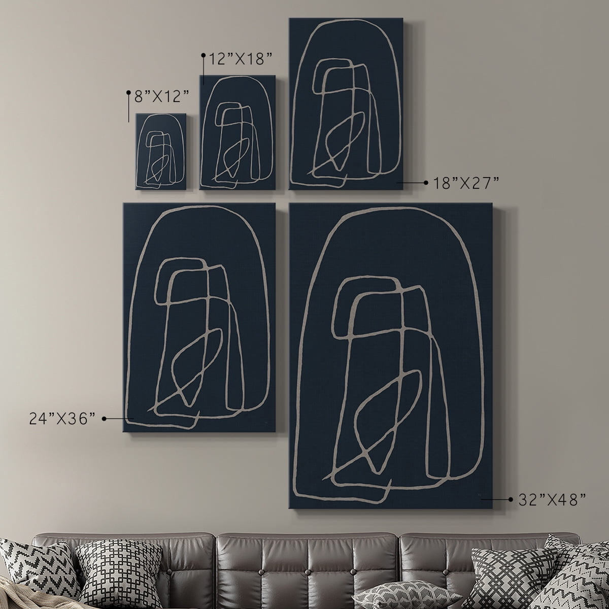 Shapes and Night Sky I Premium Gallery Wrapped Canvas - Ready to Hang