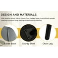 thumbnail image 6 of Velvet Dining Chairs with Black Metal Legs for Living Room, Set of 2, Grey, 6 of 12