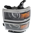 thumbnail image 4 of For Chevy Silverado 1500 2014 2015 Headlight Assembly Driver Side | With Projector | Chrome | High Country/LTZ | Replacement For GM2502389 | 84036798, 4 of 6