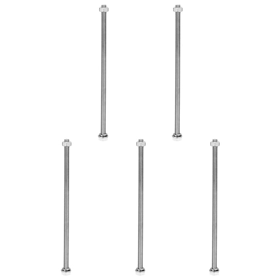 M6 x 140mm 304 Stainless Steel Hex Head Screws Bolts, Nuts, Flat & Lock Washers Assortment Kit, 5 Sets