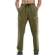 thumbnail image 4 of Pantalones deportivos casuales de color liso para hombre, de nueve pulgadas de ancho, cómodos y sueltos, de seda helada, para correr, fitness, transpirables, para secado rápido., 4 of 8
