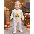 thumbnail image 4 of Cjfdfy Newborn Baby Boy Girl Thanksgiving Fall Outfit Baby's 1St Thanksgiving Fall Winter Outfit Pumpkin Harvest Embroidery Long Sleeve Romper 0-18M, 4 of 9
