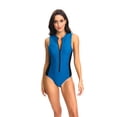 thumbnail image 2 of Unatoiry Swimsuit Made With Polyester For Long-Lasting Durability Fashionable Swimming Costume peacock blue L, 2 of 6