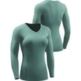 NELEUS Womens Compression Shirts Workout Yoga T Shirt V Neck Long