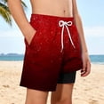 thumbnail image 4 of ATOGUTA Swim Shorts for Boys with Liner Bathing Suits Summer Quick Dry Swimwear Swim Trunks Size 5T-14, Red, 4 of 6