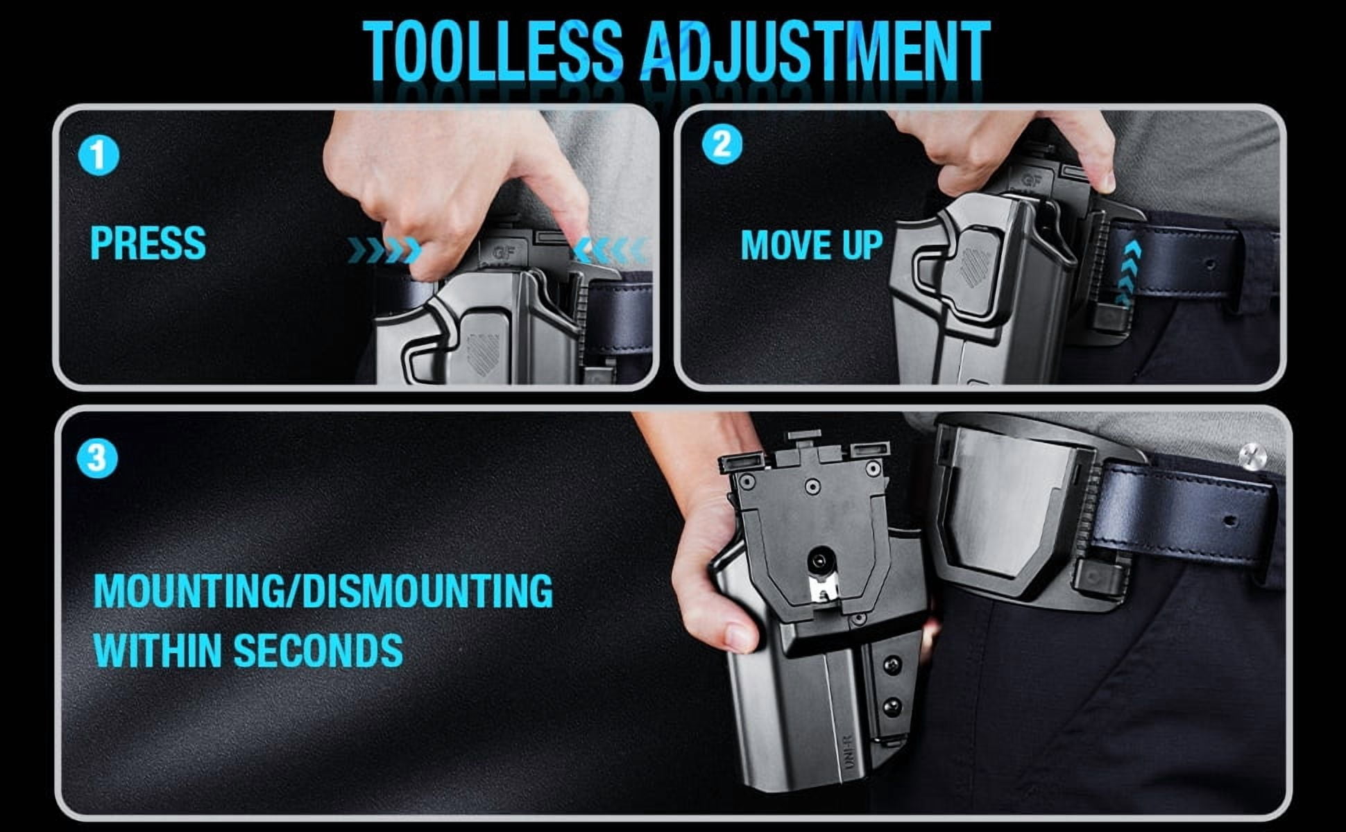 OWB Holster for M&P Shield 9MM / .40 (3.1" Barrel), Right Handed Belt Loop Holster, Right Hand