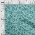 thumbnail image 2 of oneOone Polyester Spandex Turquoise Blue Fabric Floral Fabric For Sewing Printed Craft Fabric By The Yard 56 Inch Wide, 2 of 4