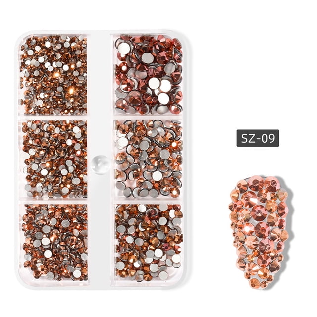 Iumwxz Boxed Nail Art Rhinestone Jewelry Flat Rhinestone Heavenly Light Nail Jewelry