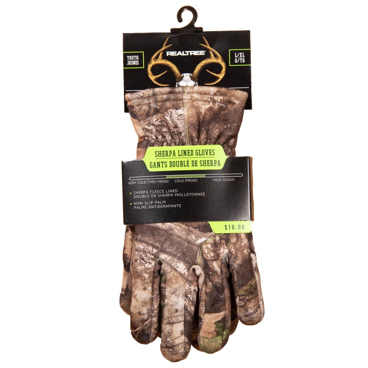 Realtree APX Youth Sherpa Hunting Gloves, Unisex