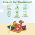 thumbnail image 4 of PlanToys® Wooden Assorted Vegetable Set | Montessori Play Food for Toddler | Includes Tomato, Mushroom, Shallot, Bell Pepper & Cucumber with Tray & Knife | Eco-Friendly Pretend Cooking & Roleplay Toy, 4 of 9