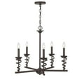 thumbnail image 2 of Cal Lighting Forbach 5-Light Metal Chandelier in Textured Black, 2 of 3