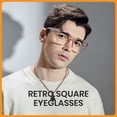 thumbnail image 3 of Cyxus Blue Light Glasses Lightweight TR90 Computer Glasses UV Blocking Square Black Frame Clear Lens Eyewear Relieve Eye Strain（Crystal Brown）, 3 of 7