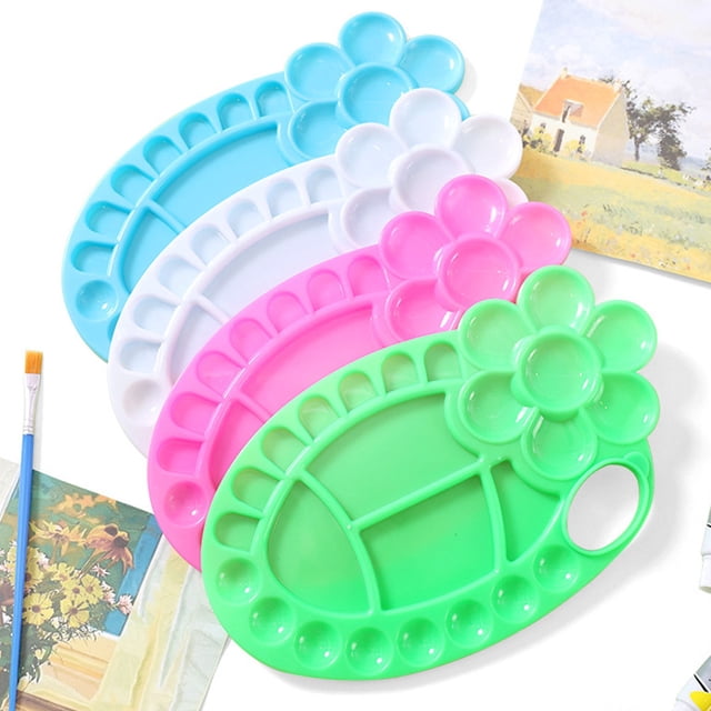 SHOWERORO 1Set Painting Palette Tray for Professional Painters Color Mixing Easy Use