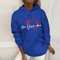 thumbnail image 2 of WXLWZYWL Trendy Sweatshirts For Women 2023 Women'S Valentine'S Day Printed Round Neck Loose Pullover Hooded Printed Sweatshirt Tops, 2 of 5