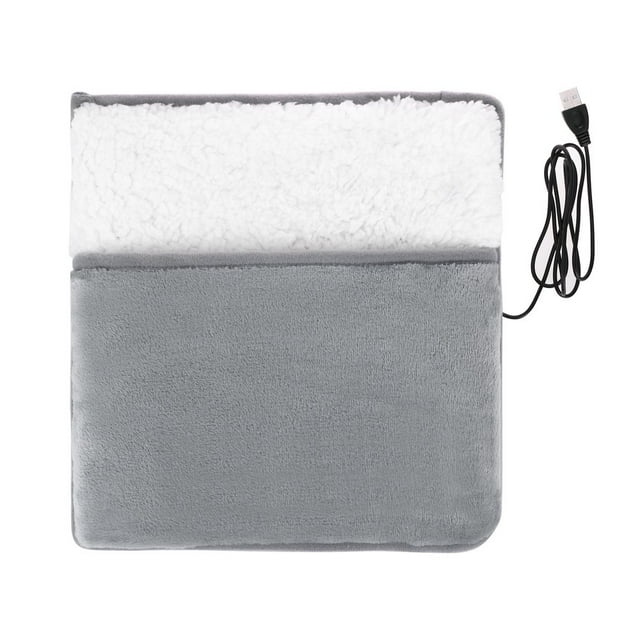 USB Electric Heating Pad Feet Warm Slippers Winter Hand/Foot Warmer Washable