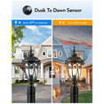 thumbnail image 5 of VIANIS Dusk to Dawn Lamp Posts Outdoor Lighting with Pier Mount Base, Waterproof bronze Outdoor Post Light, Aluminum 3-inch Exterior Post Lamp for Driveway, Backyard, Patio(Hardwired 120V, Not Solar), 5 of 8