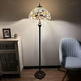 thumbnail image 2 of Enjoy Decor 2-Light Tiffany Magpie Bird Cherry Blossoms Bronze Floor Lamp with Stained Glass, 16-Count, 2 of 7
