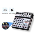 thumbnail image 3 of Wireless 6 Channel Audio Mixer Portable Mixing Console USB Interface Sound Card With 16 DSP Echo 48V Phantom Power, 3 of 7