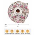 thumbnail image 6 of 15 Inch Round Placemats Set of 6, Light Pink Spring Floral Non Slip Heat Insulation PP Table Mats, Vintage Summer Botanical Washable Place Mats for Kitchen Dining Party Table Decor, 6 of 7