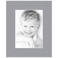 thumbnail image 2 of ArtToFrames 8.5x11" Silver Custom Mat for Picture Frame with Opening for 4.5x7" Photos. Mat Only, Frame Not Included (MAT-226), 2 of 5